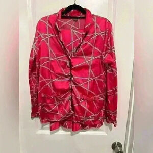 Vintage 80s 90s Victoria's Secret Red Satin Set size small petite